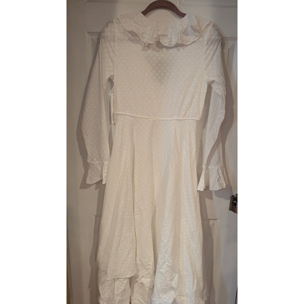 Anthro Forever That Girl Midi Dress XS White Ruffle Boho Bridal Layered Cottage - Picture 12 of 13